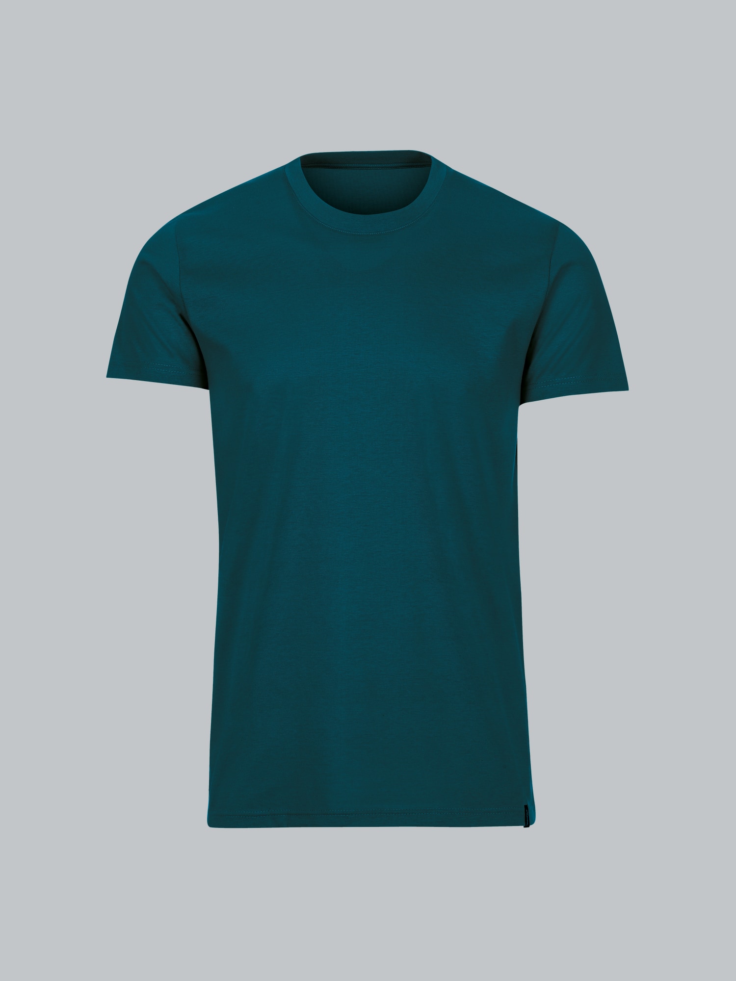 Slim Fit T-Shirt aus DELUXE Baumwolle Saphir
