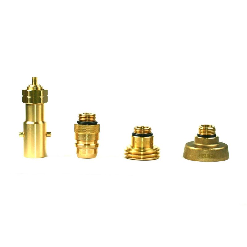 DREHMEISTER LPG Adapter, Gasflaschen Adapter Set inkl. Etui (W21.8L)