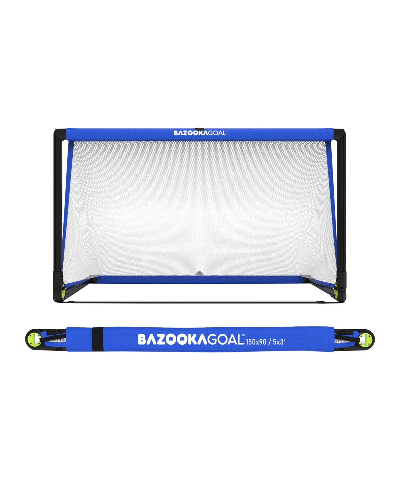 Bazookagoal Teleskoptor | 150x90 Blau Weiss