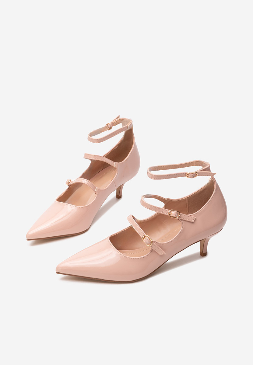 Chaussures à talon fin beige Ginny
