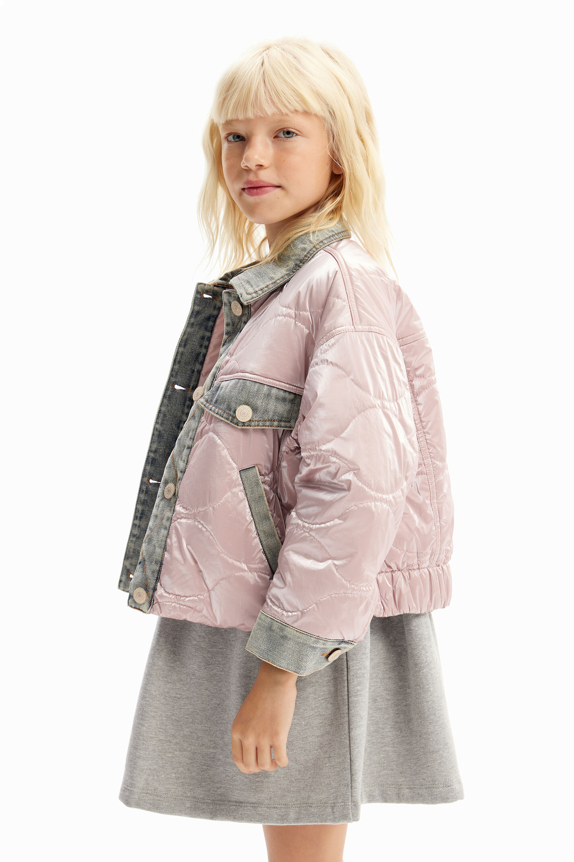 Jaqueta bomber metalizada