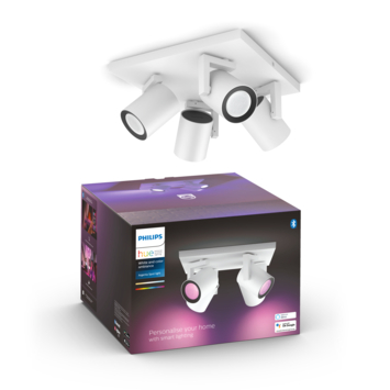 Philips Hue opbouwspot Argenta wit - wit en gekleurd licht 4.2W - 4 spots