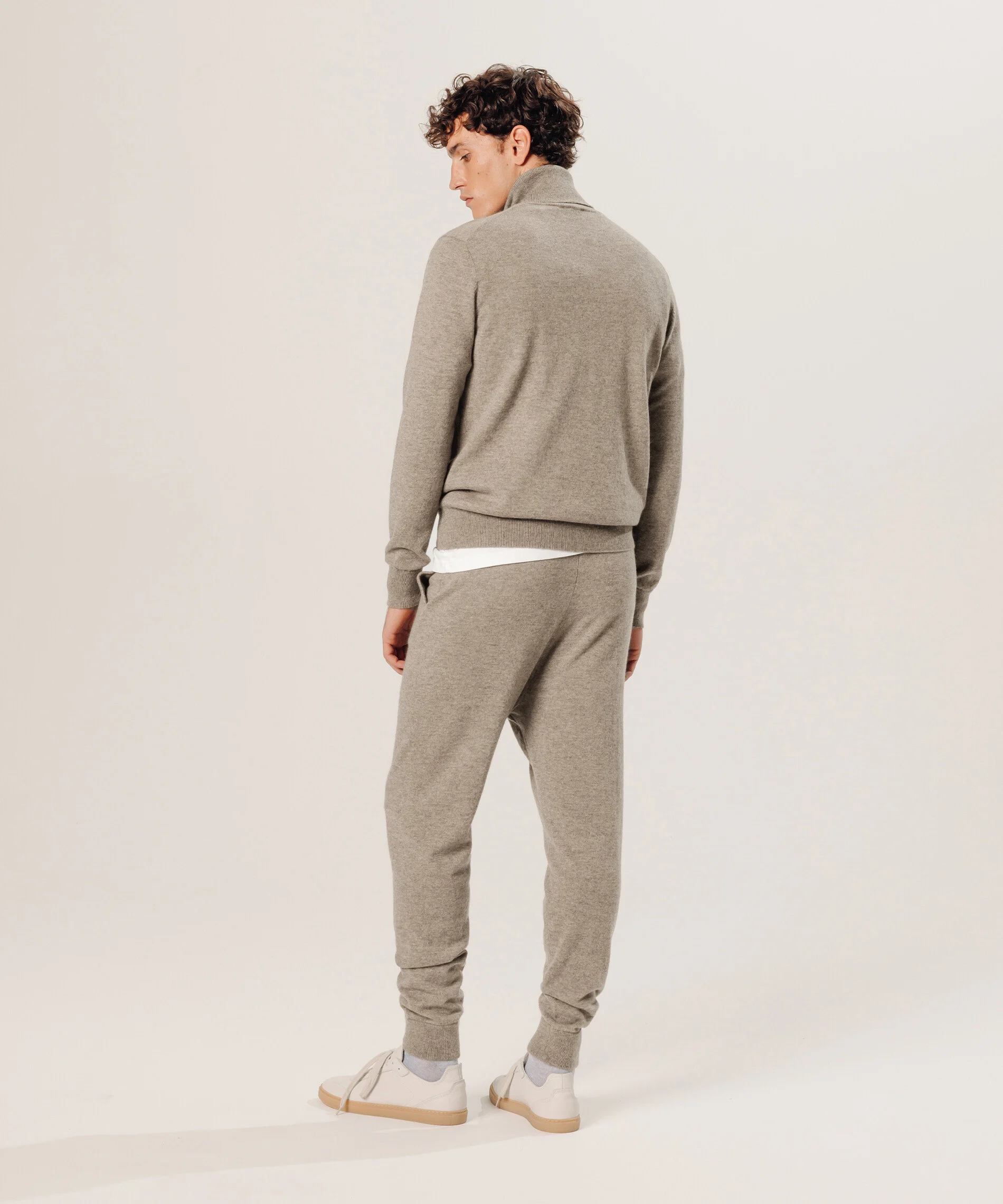 Pantalon jogging en cachemire | Beige