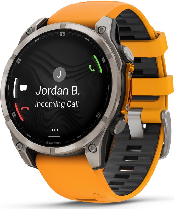 Garmin - Fenix 8 - Smartwatch - Saffier - Titanium - Spark Orange Graphite
