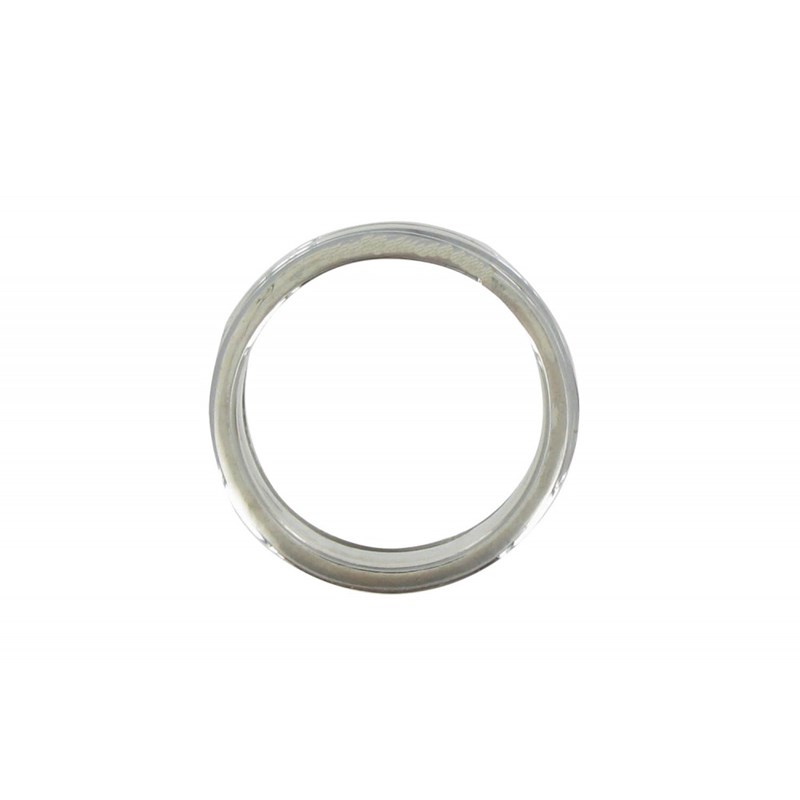 Bague Argent et Laiton Tube Martelé et ses Anneaux Mobiles