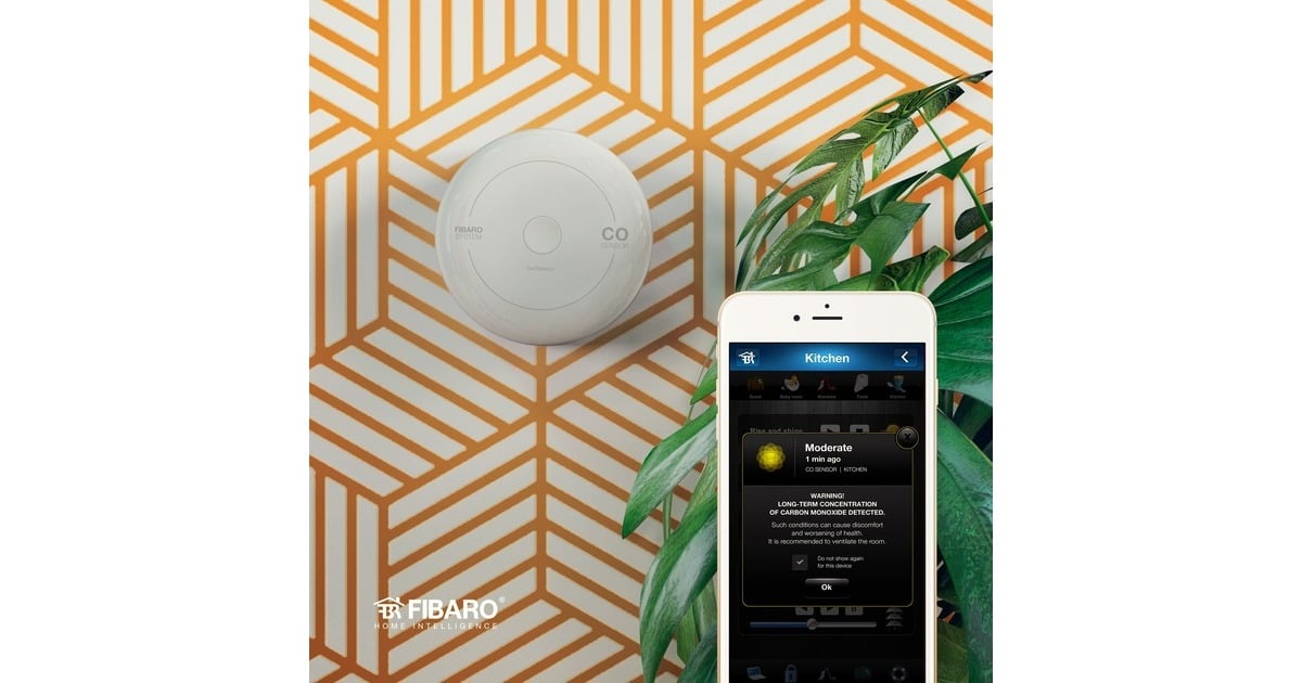 FibaroCO Sensor gasmelder  (Wit, Apple Homekit)
