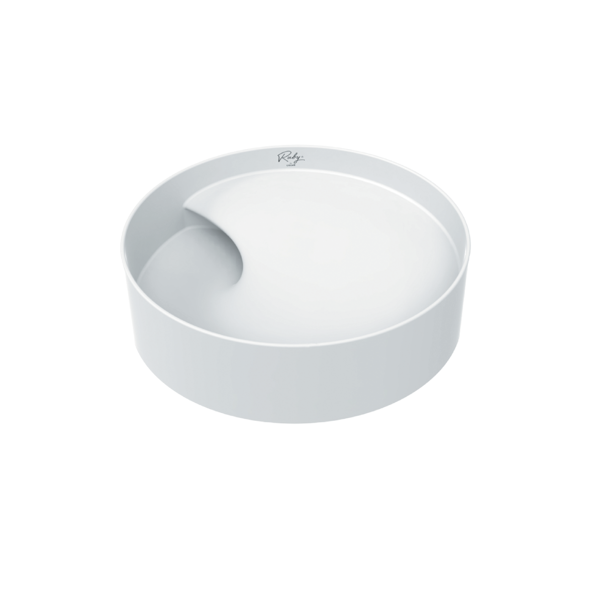 Sanigoods Twist opbouw waskom 40x40cm glans wit