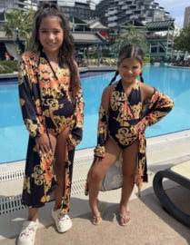 Kimono & swimsuit - black