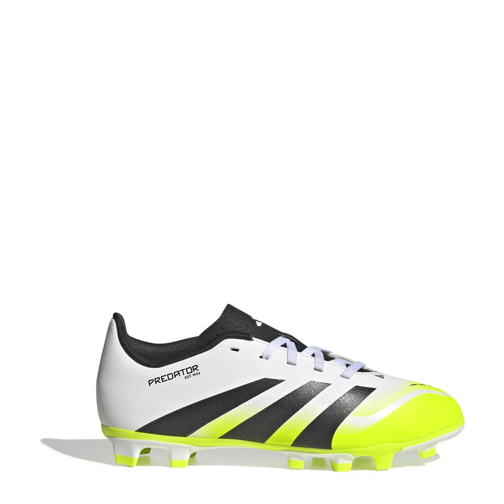 adidas Performance Predator ClubFG/MG Salajunior voetbvalschoenen wit/geel/zwart