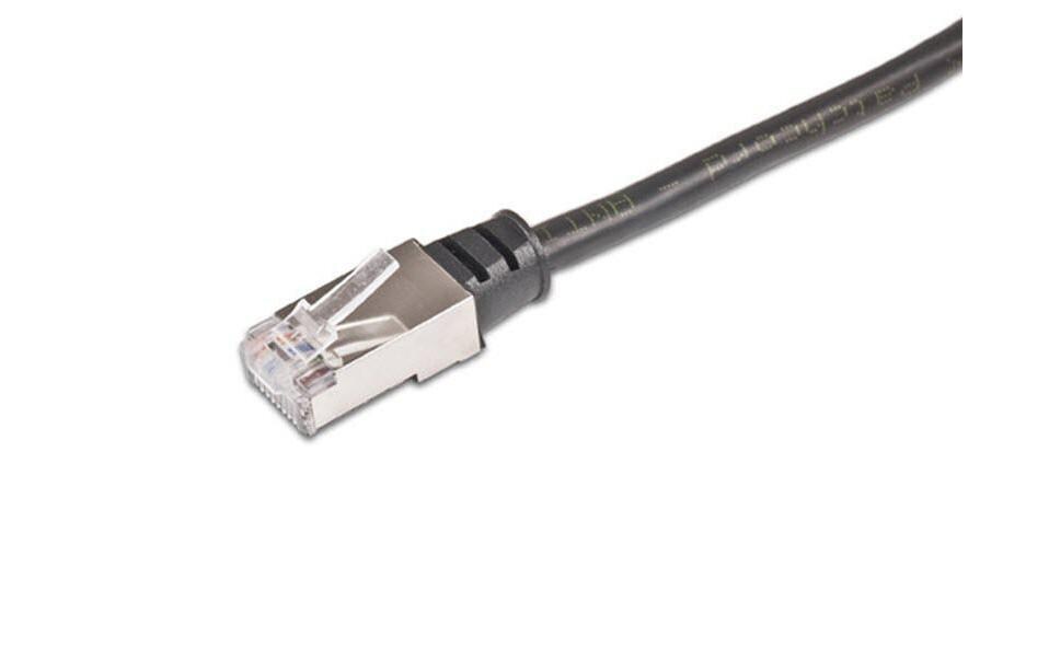 Patchkabel RJ-45 - RJ-45, Cat 5e, F/UTP, 50 m, Schwarz<br>Cat.5e-Patchkabel, 0.3 m