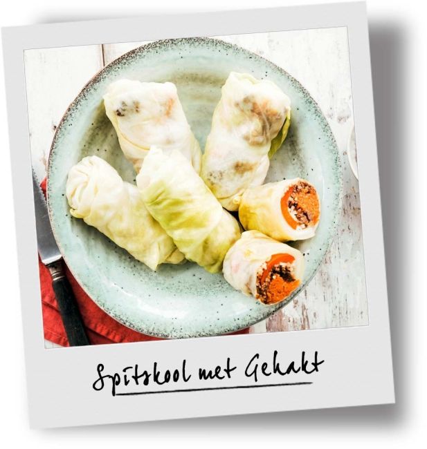 Spitskoolrolletjes met Koreaans gehakt