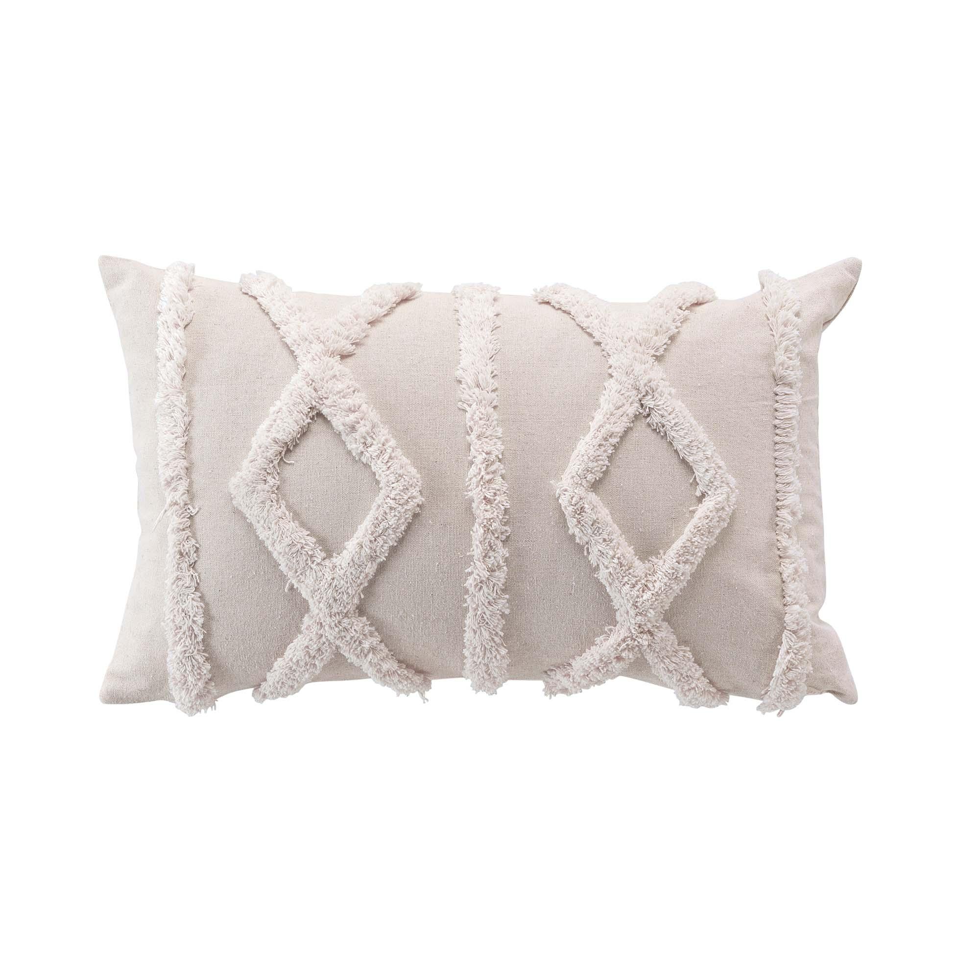 COUSSIN DEHOUSSABLE 30X50CM POLYCOTON TUFTE SAFIRA NATUREL