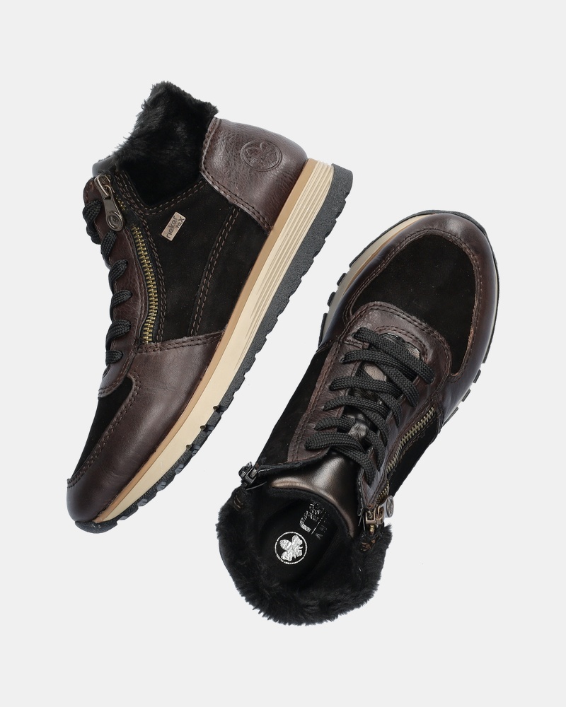 Rieker Hoge sneakers  - zwart