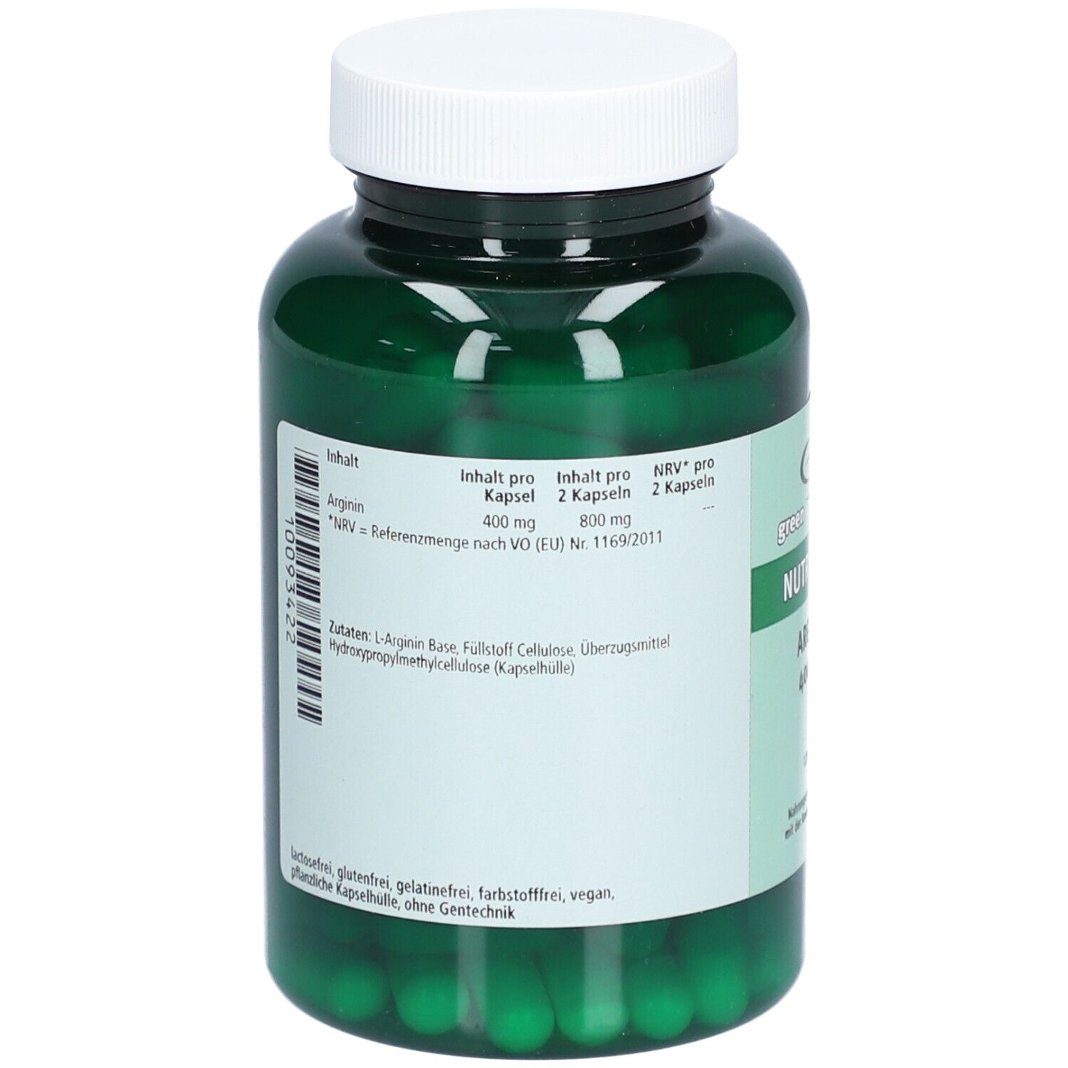 greenline NUTRITHEKE ARGININ 400 mg Kapseln