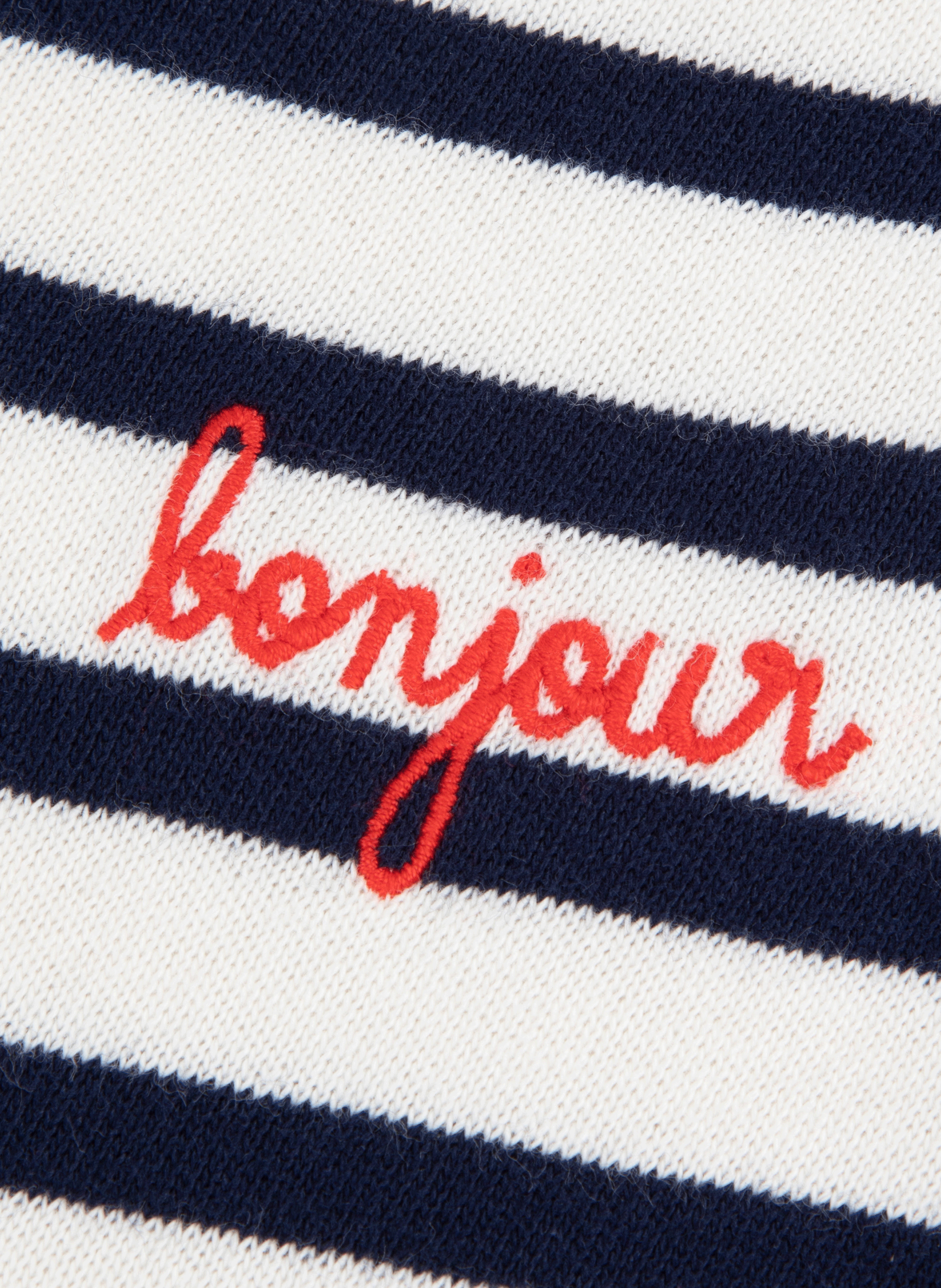 CALMETTE BONJOUR - Body en coton à rayures | Blanc