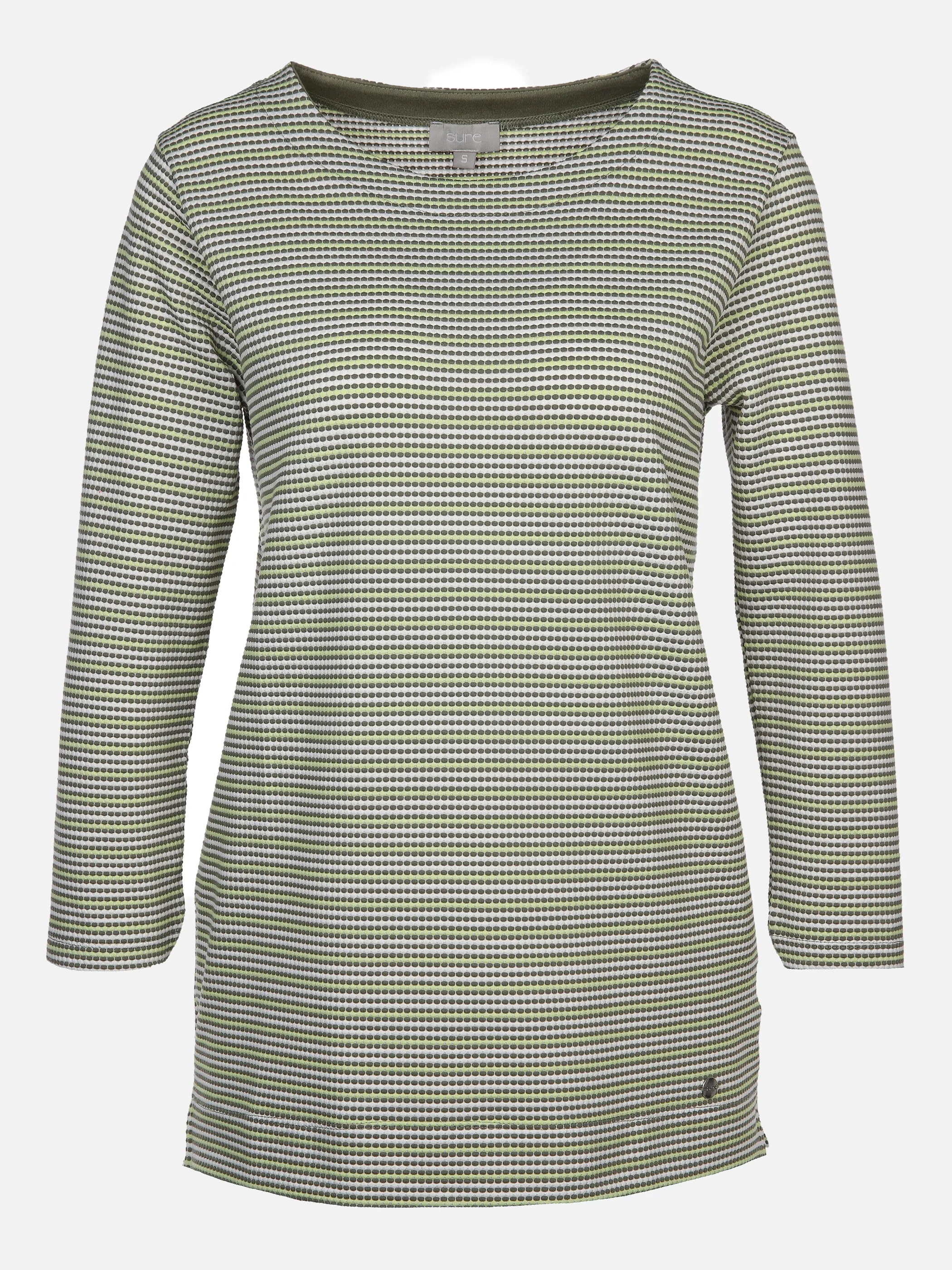 Damen Wabenstrukturshirt mit Streifen