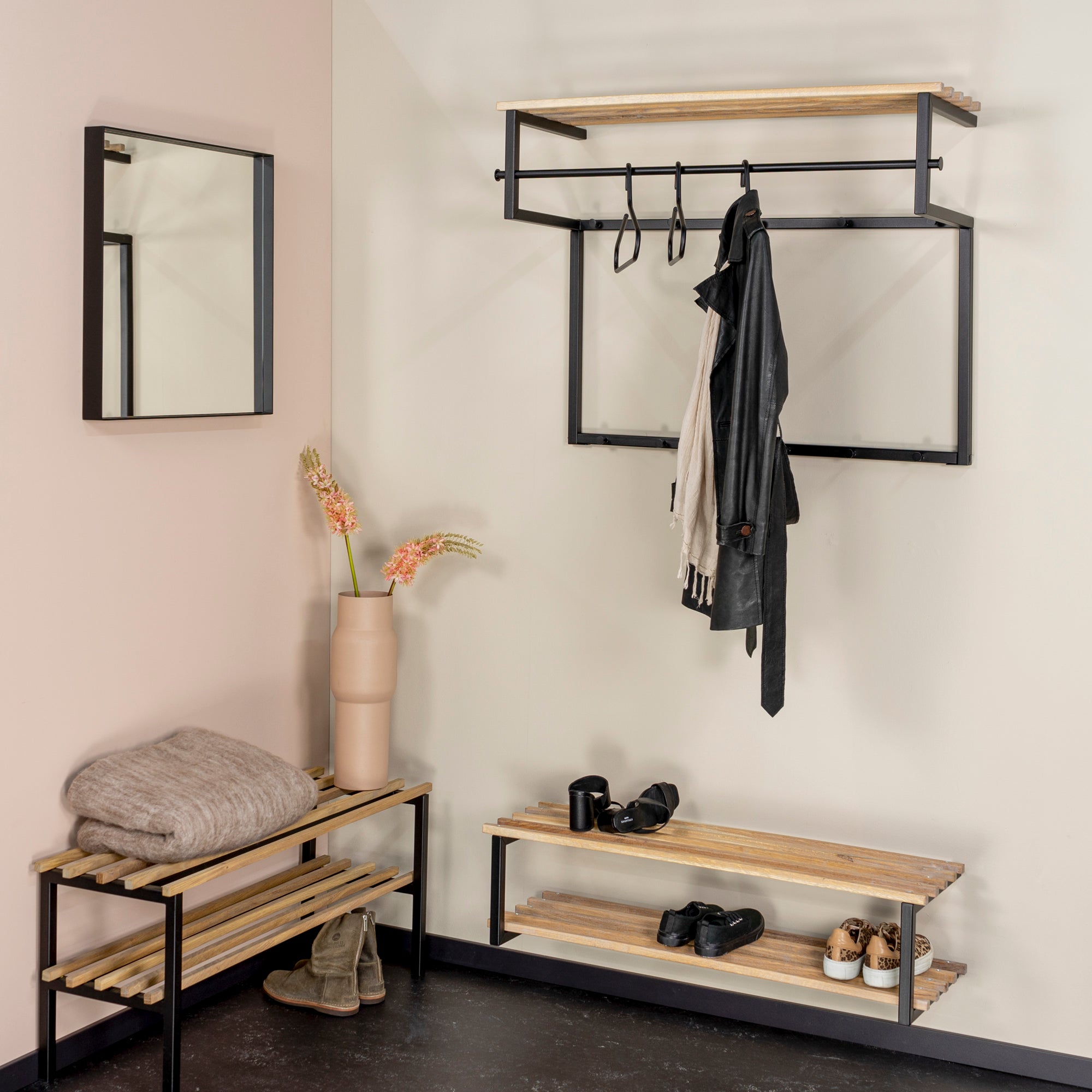 Spinder Design Rizzoli | Marco XL (100 cm) Schoenenrek - Zwart | Eiken