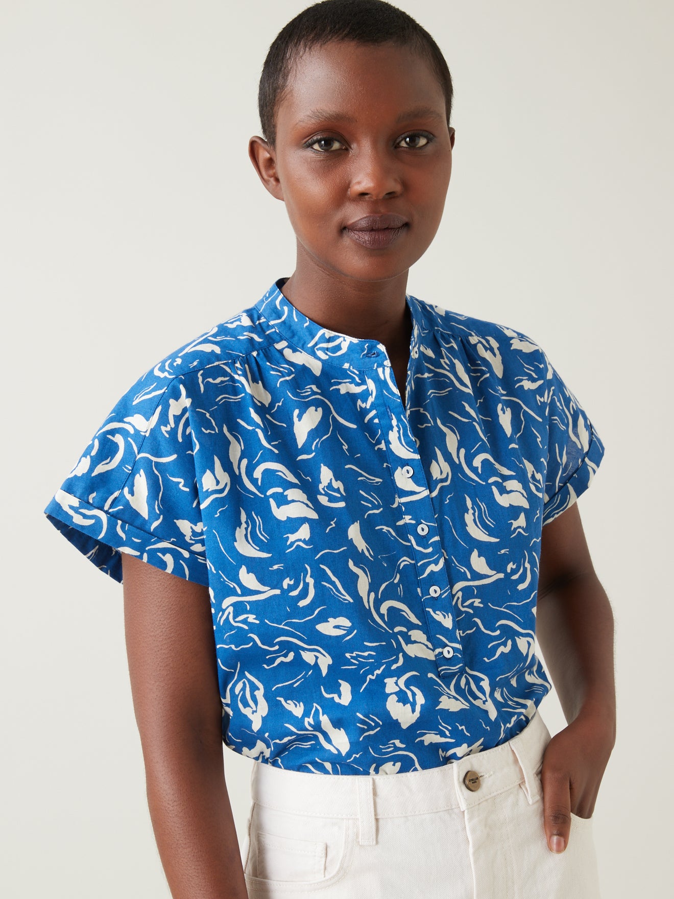 Top manches courtes femme imprimé Iris