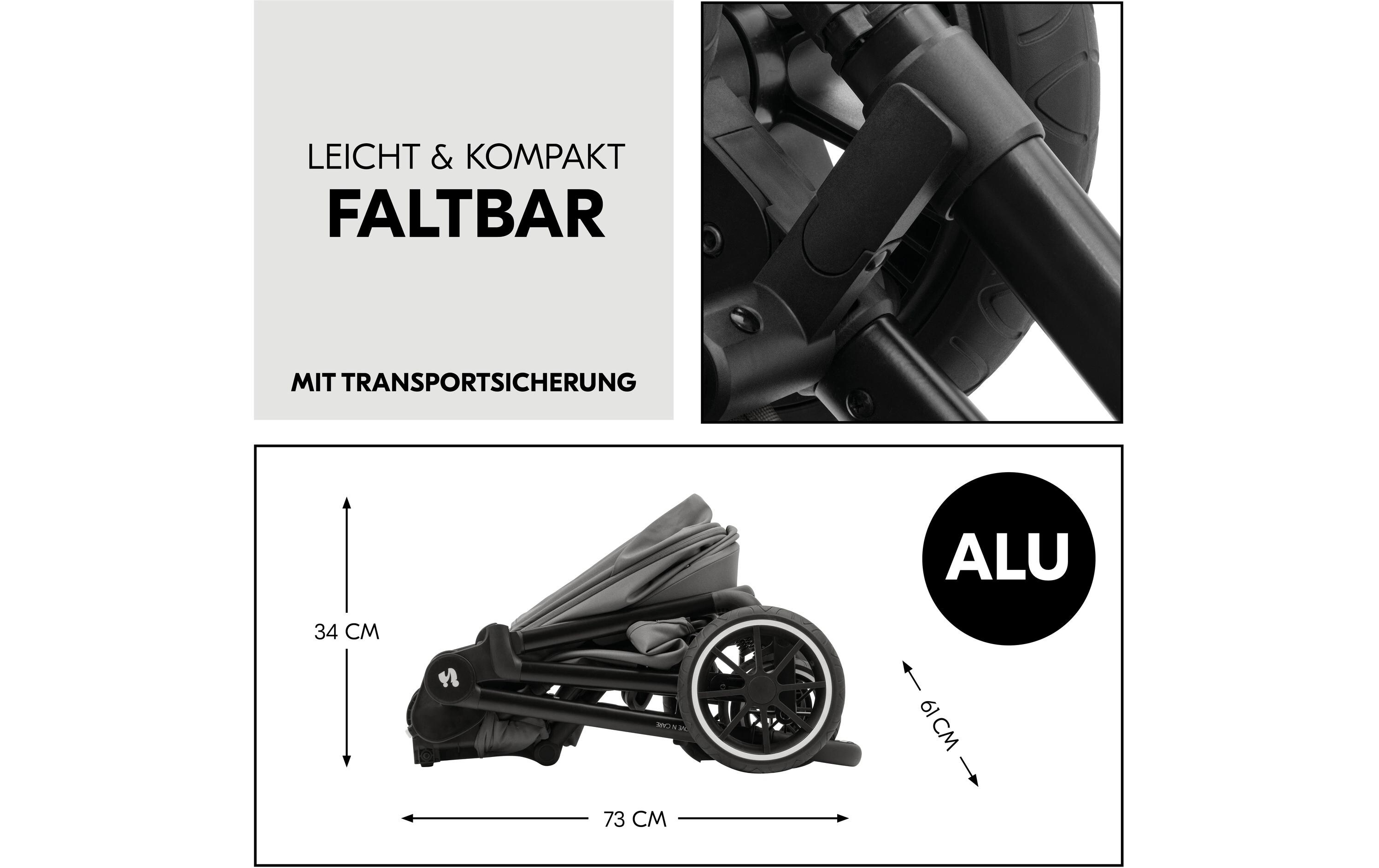 Kinderwagen Move N Care Set Dark Grey<br>Multifunktionales Kinderwagen-Set