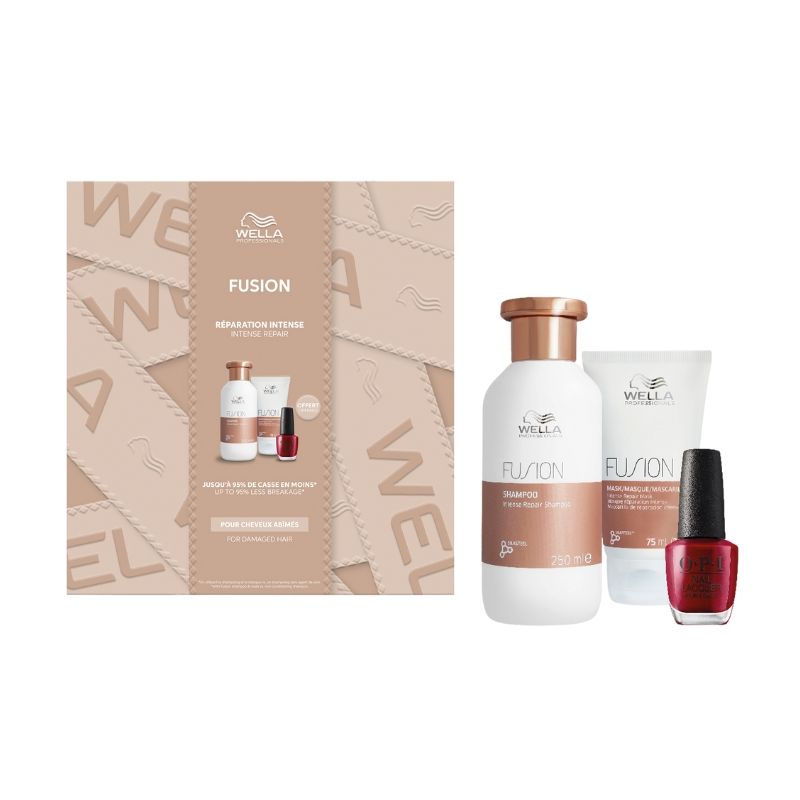 Coffret réparation intense cheveux abîmés et fragilisés Fusion Wella
