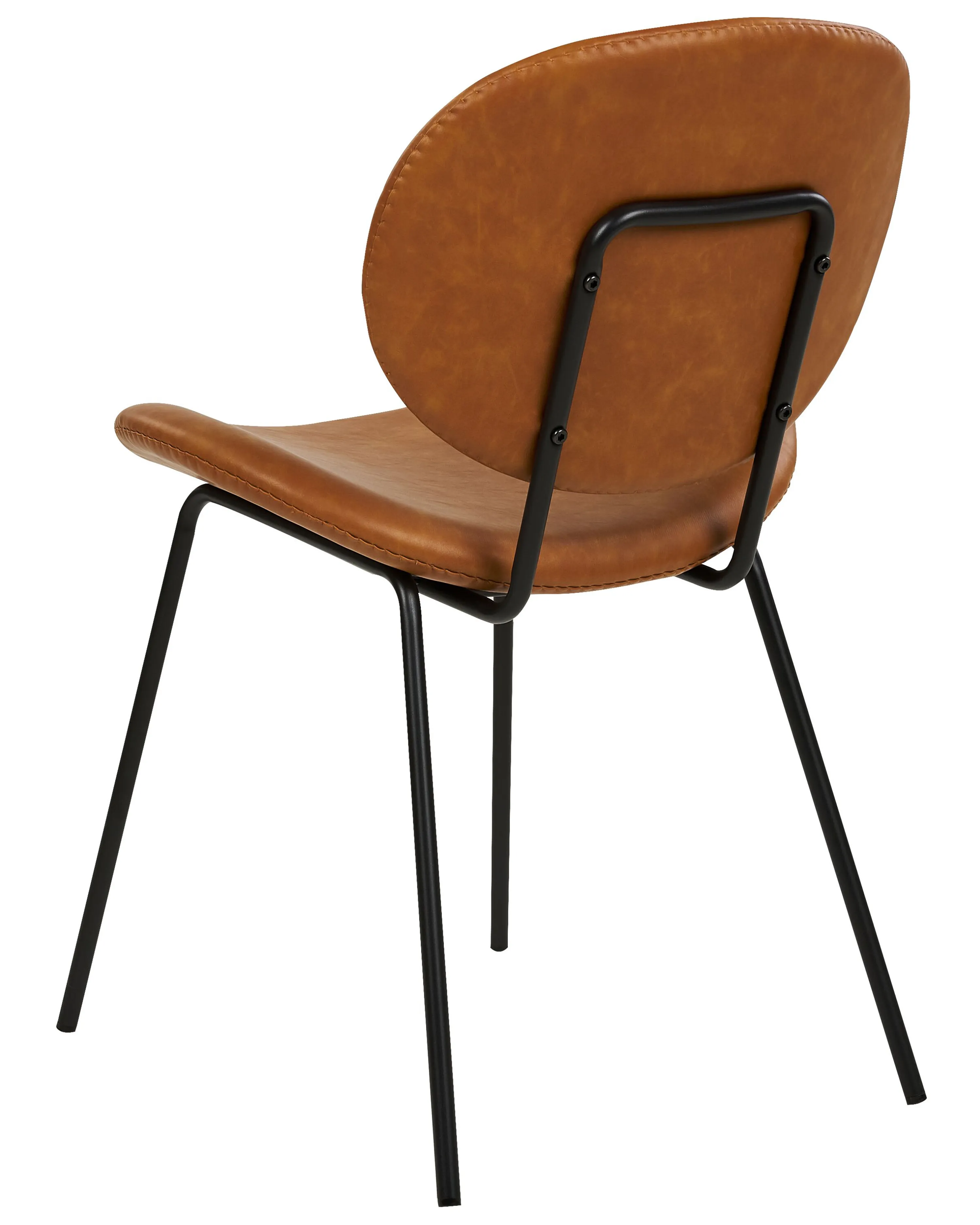 Set van 2 eetkamerstoelen LUANA Kunstleer Goudbruin