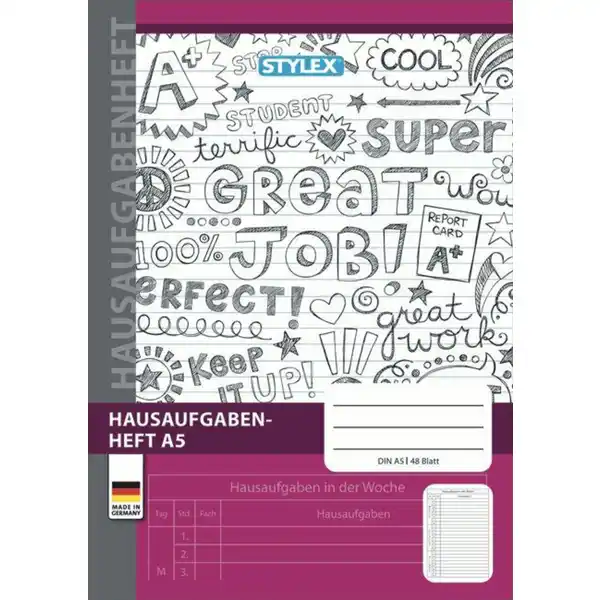 40010 Hausaufgabenheft, A5, 48 Blatt