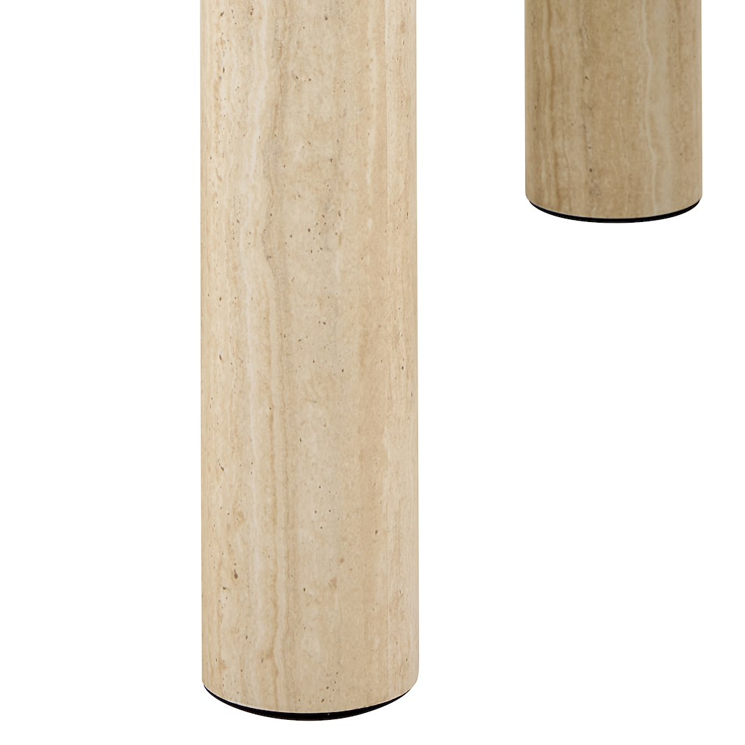 Solano sofabord Topp og understell i travertin. 60x60x36cm