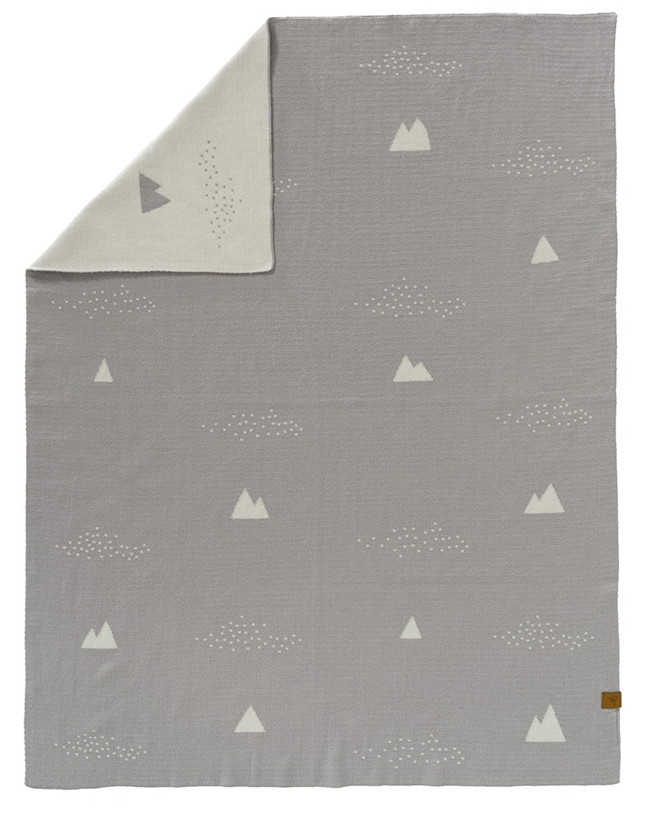 Kuscheldecke ICE MOUNTAIN (80x100) in offwhite/grau
