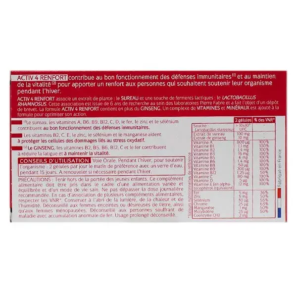 Naturaactive Activ 4 Reforço: Defesas Imunológicas e Vitalidade - 30 cápsulas