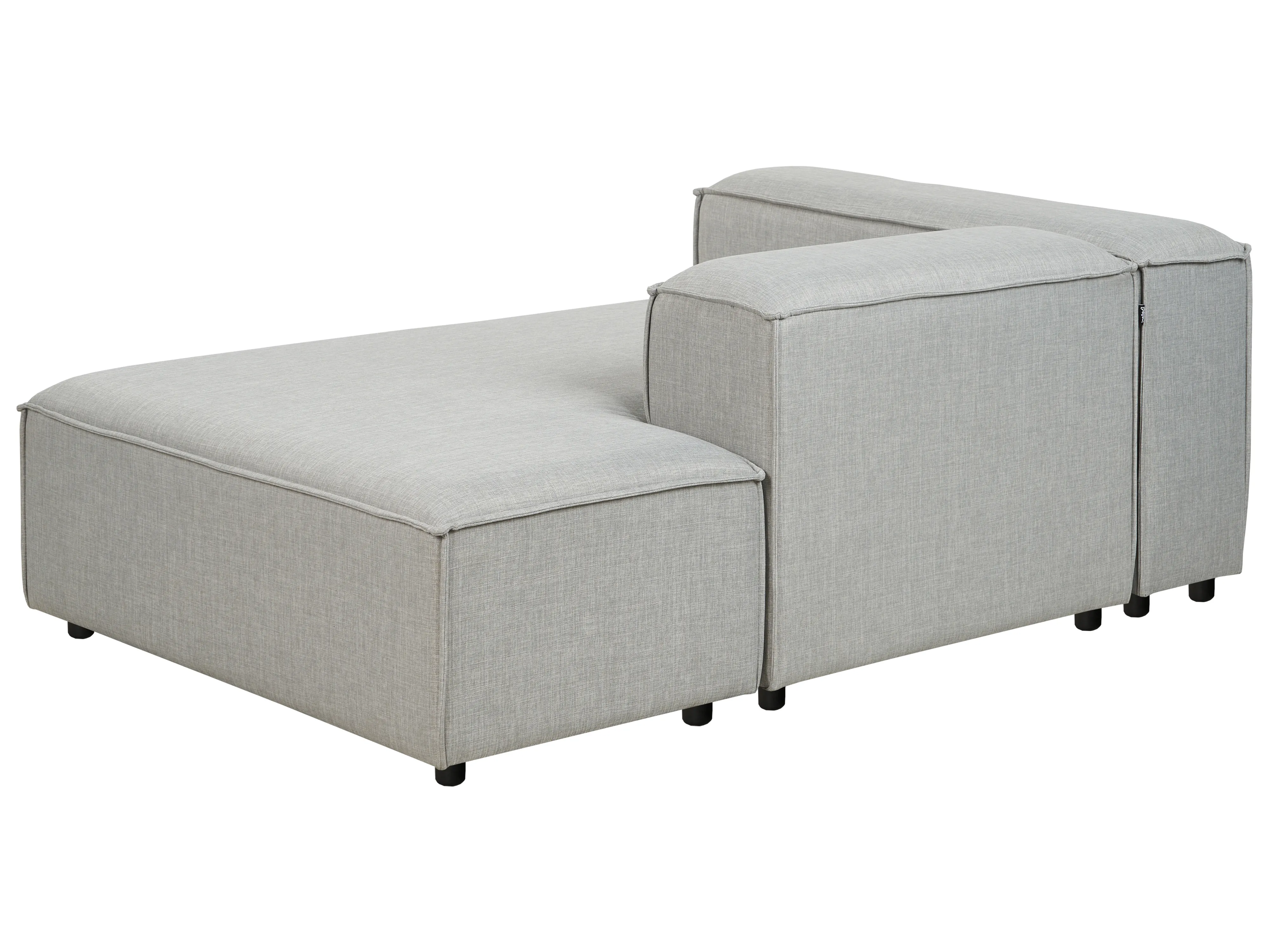 Linkszijdige chaise longue ARDAL Stof Lichtgrijs
