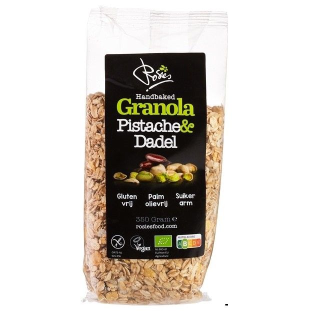 Rosies Granola pistache & dadel glutenvrij (bio) 350 gram