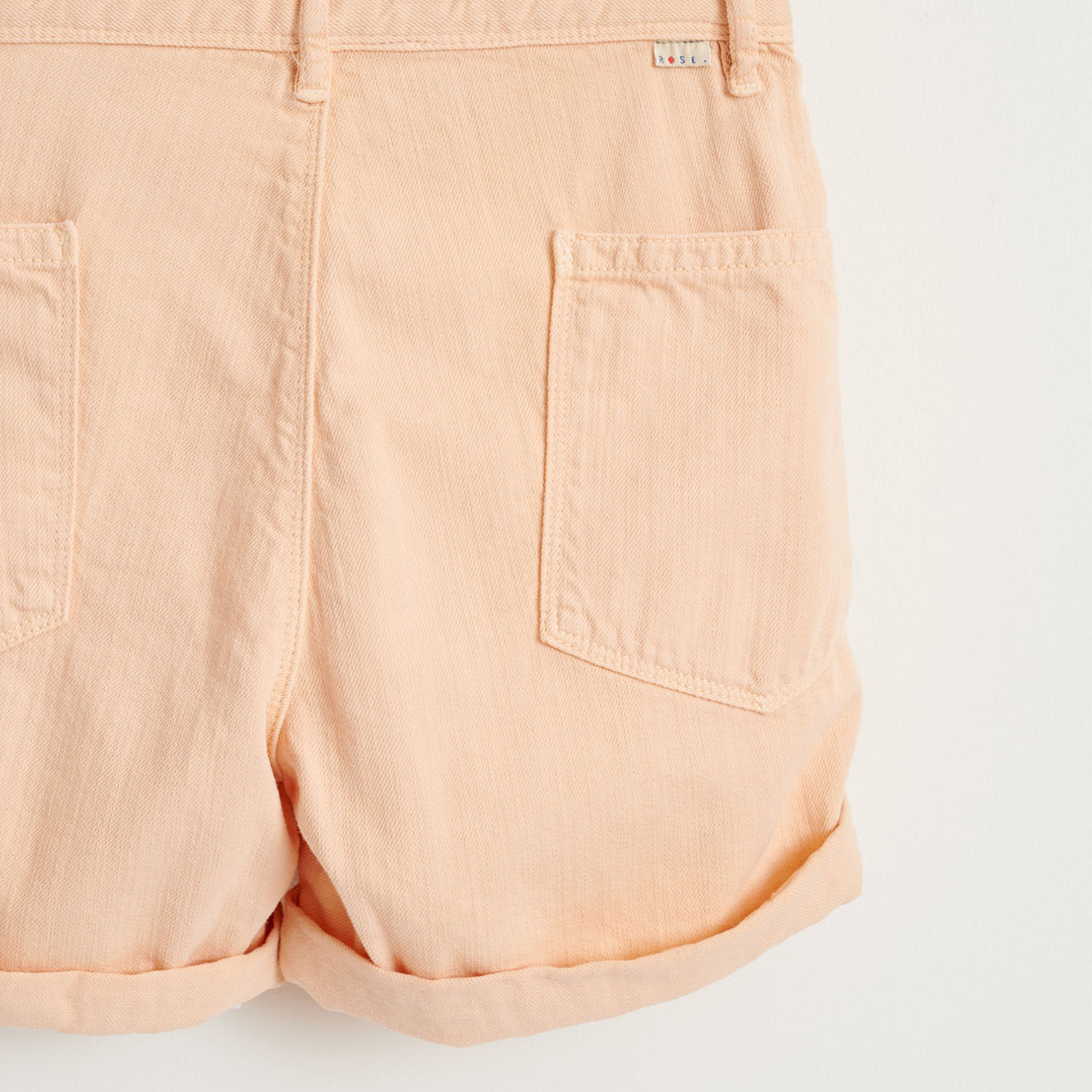 Bellerose Salopette short Pepina en Toile de coton saumon
