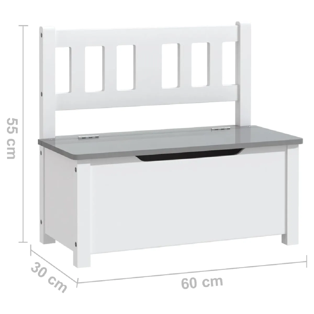 Vidaxl Ensemble table et chaises enfants - Blanc/Gris