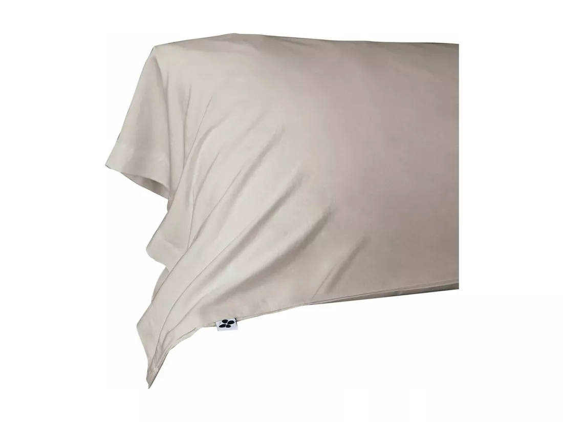 DALIA - Taie de Traversin 185x85cm 100 % Viscose de Bambou Pampa