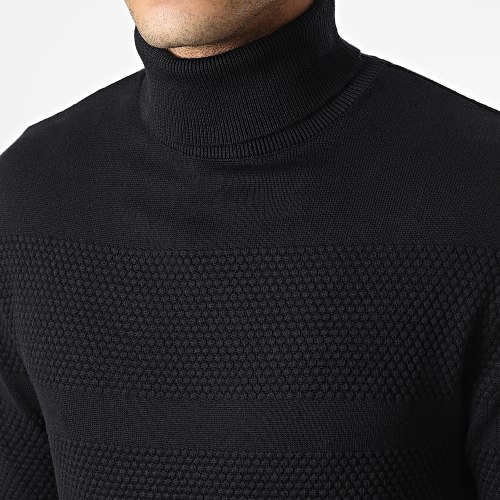 Pull Col Roulé Maine Noir