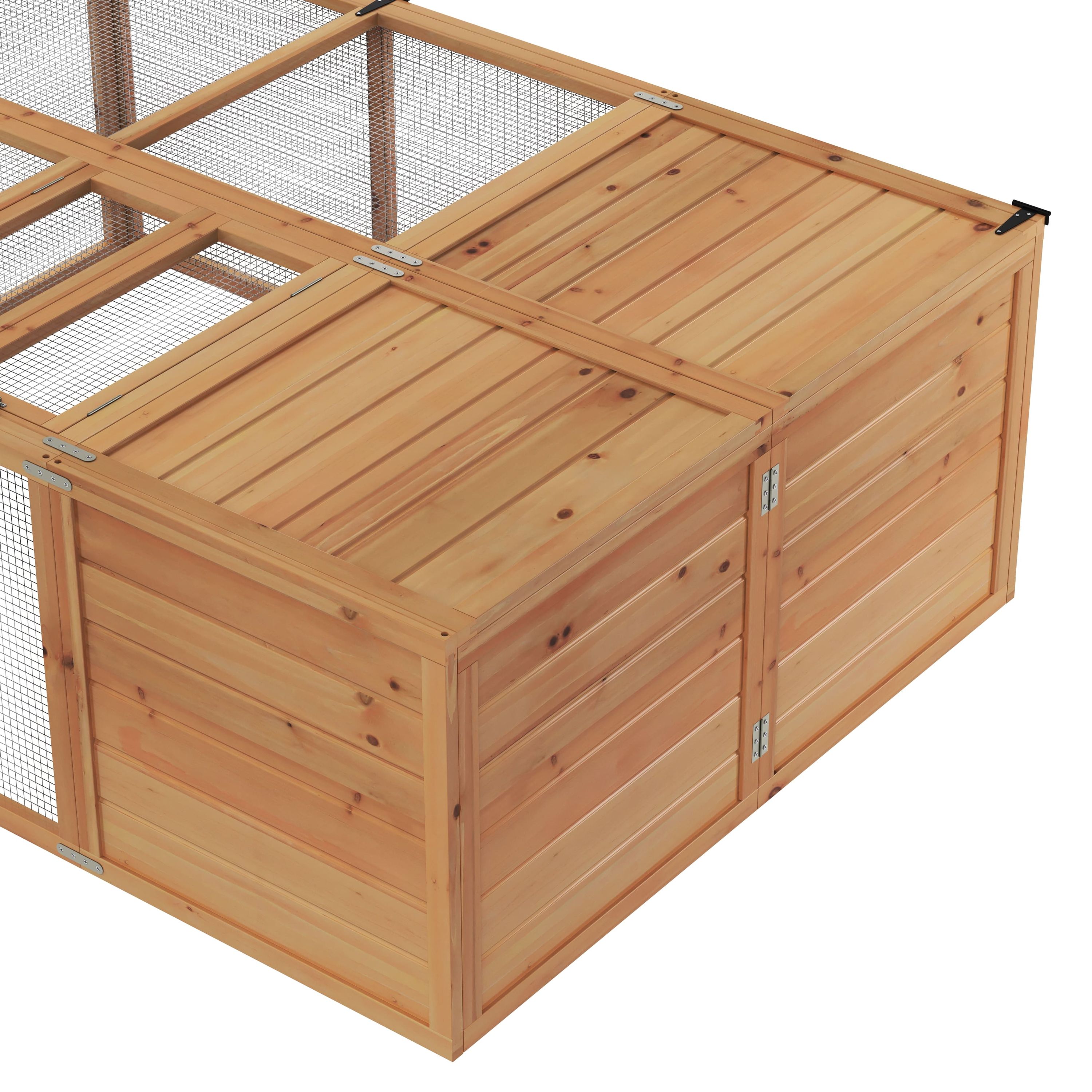 Freilaufgehege Kaninchen Holz faltbar 160 x 119 x 60 cm