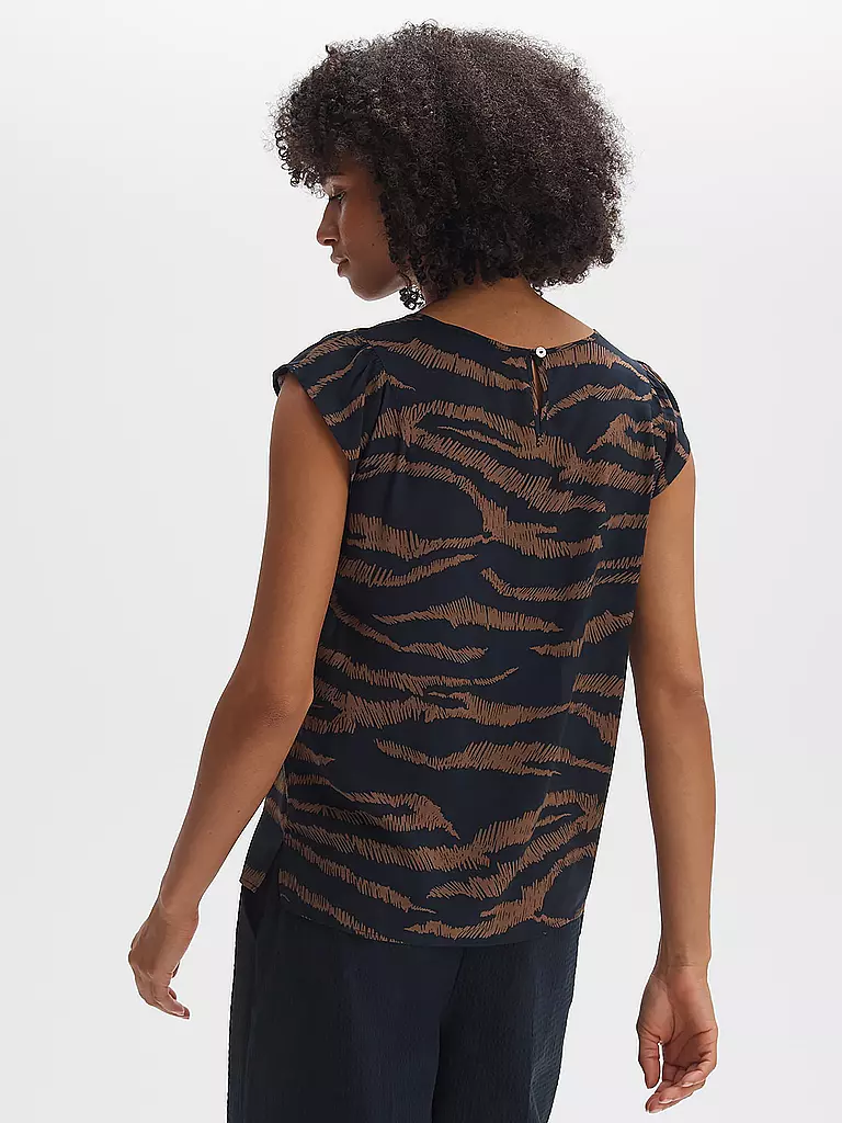 OPUS Blusenshirt FANNIE SAFARI dunkelblau