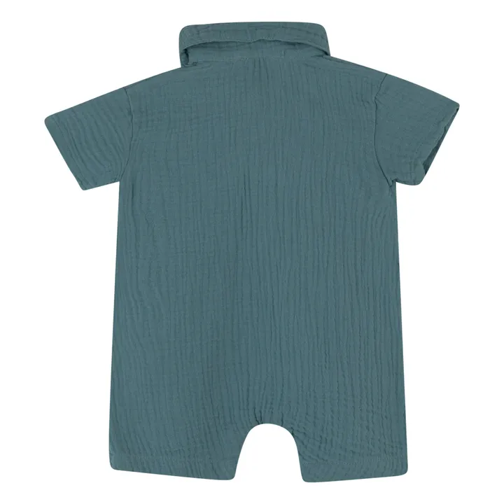 Babe & Tess Combishort Boutonnée | Bleu
