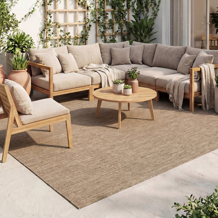 Buitenkleed - Malta Melange Naturel | Budgettopper!