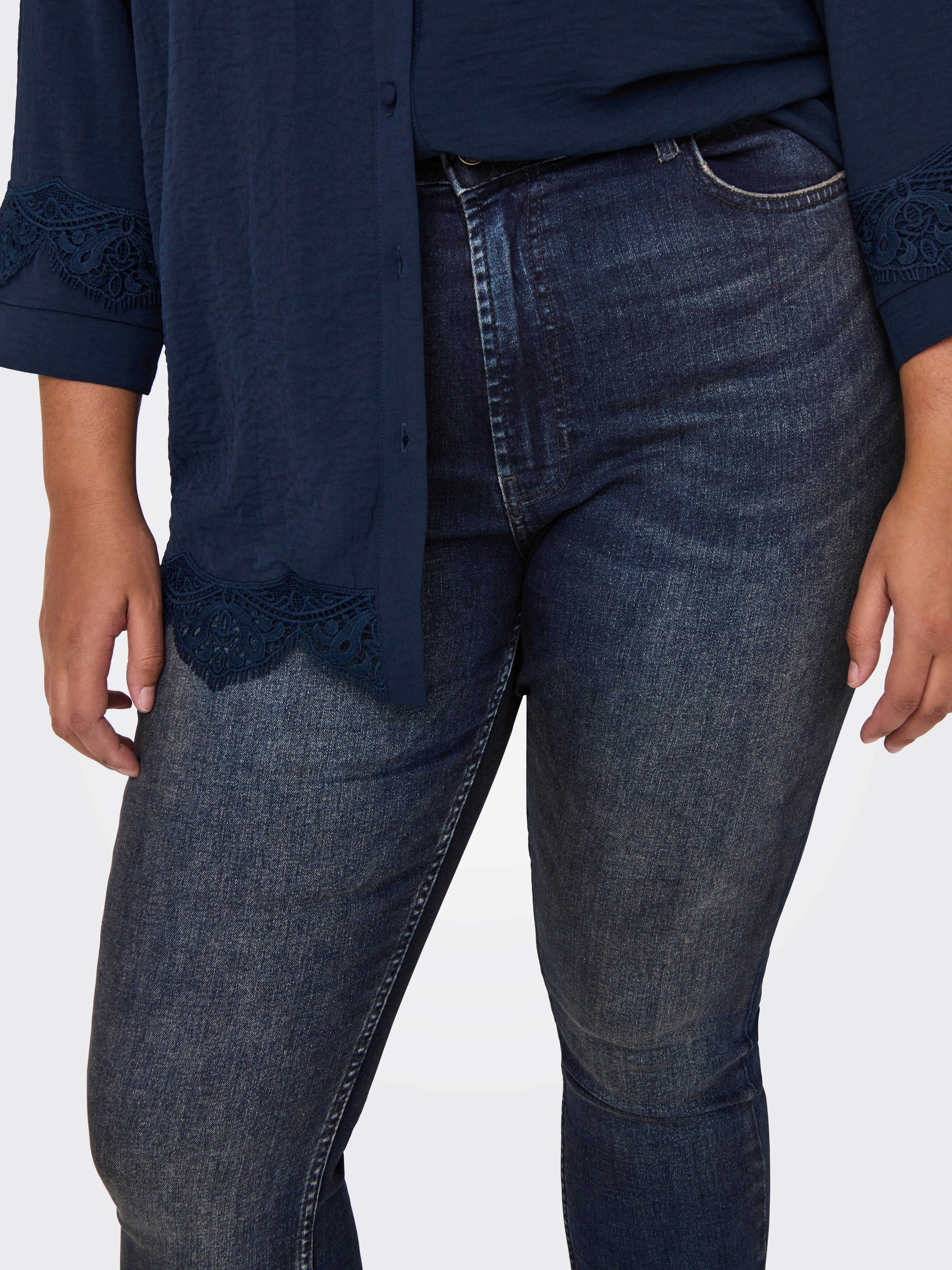 CARCROSBY Hohe Taille Skinny Fit Jeans Washed Black