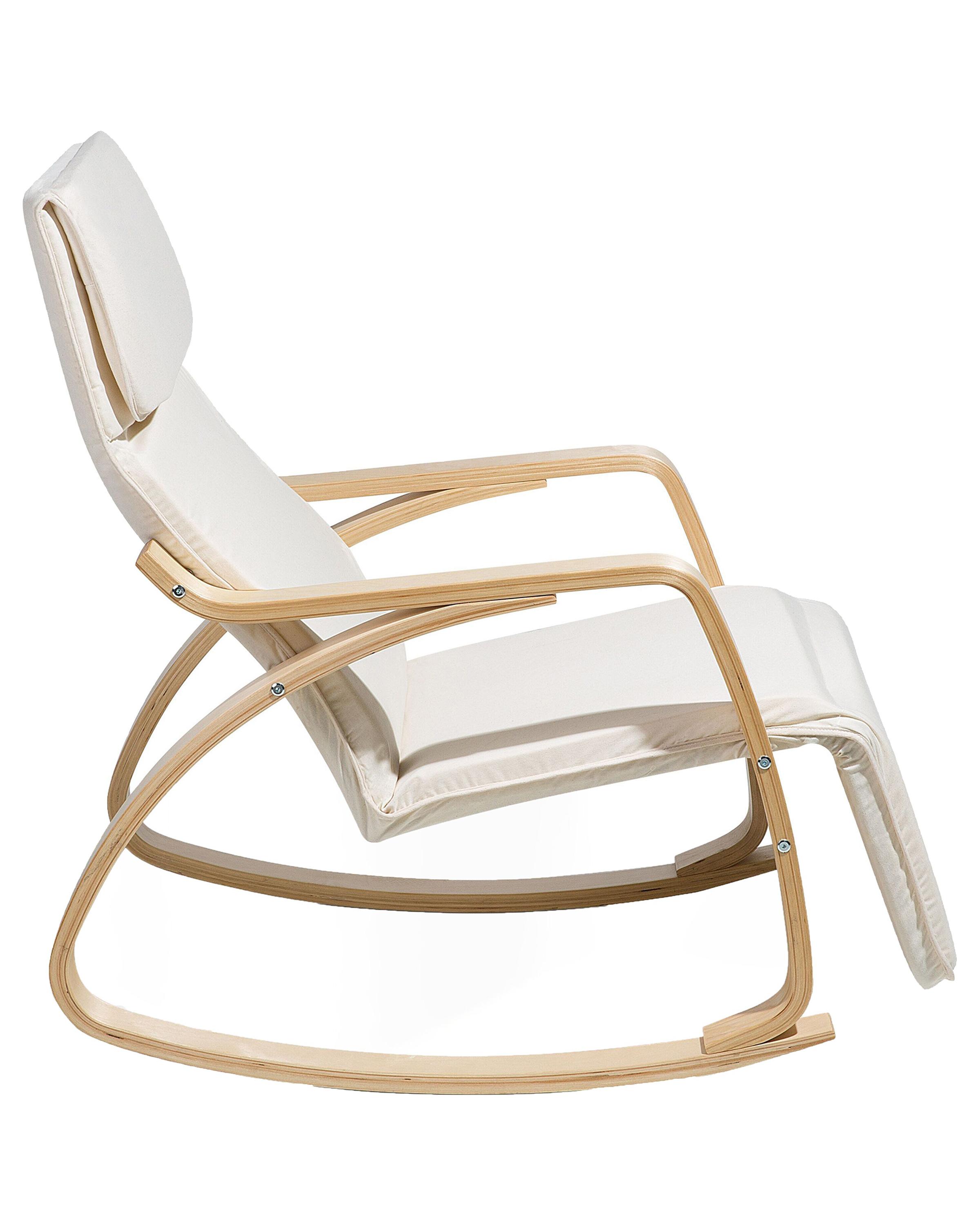 Schommelstoel WESTON Stof Lichtbeige