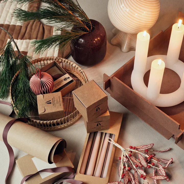 Broste Copenhagen - Christmas Pulp Deko-Anhänger, Glocke, caramel brown