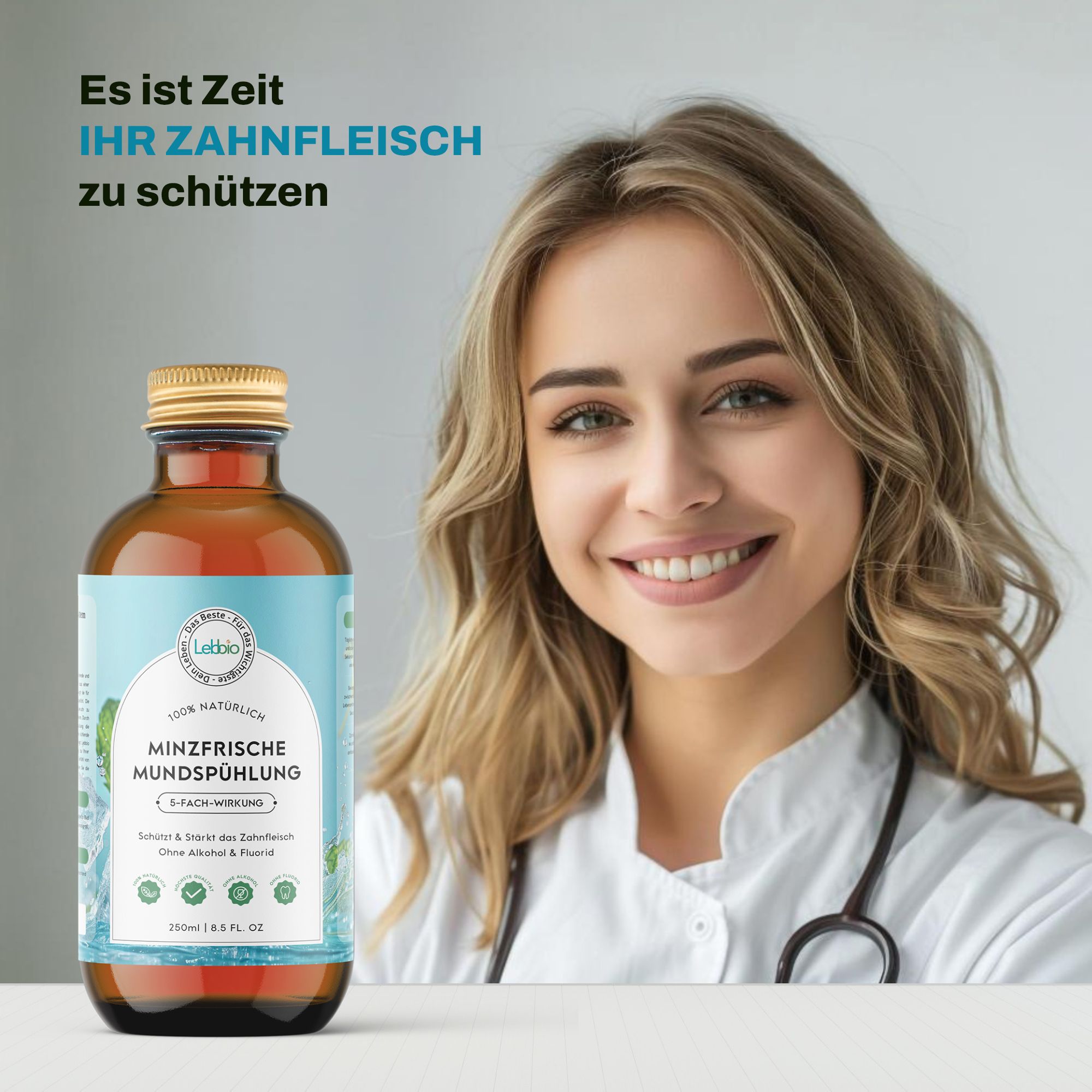 LEBBIO® Minzfrische Mundspülung