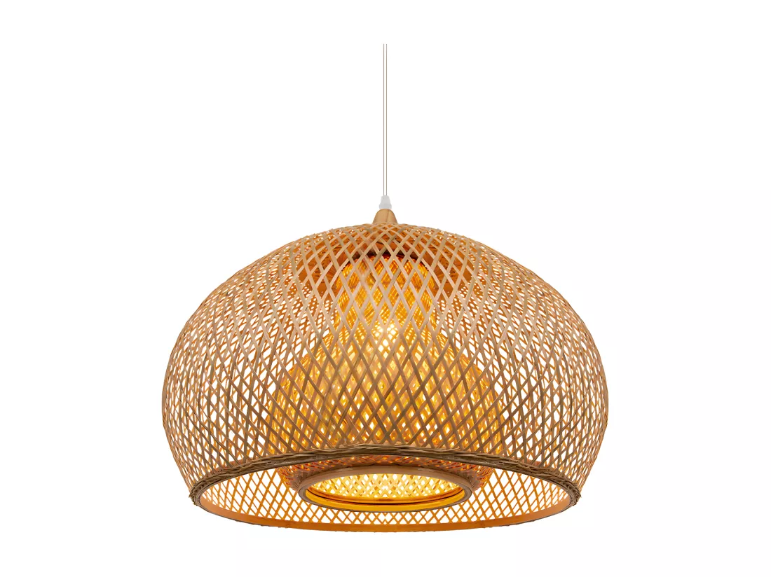 Luminaire suspension en bambou naturel d60 cm x h45 cm