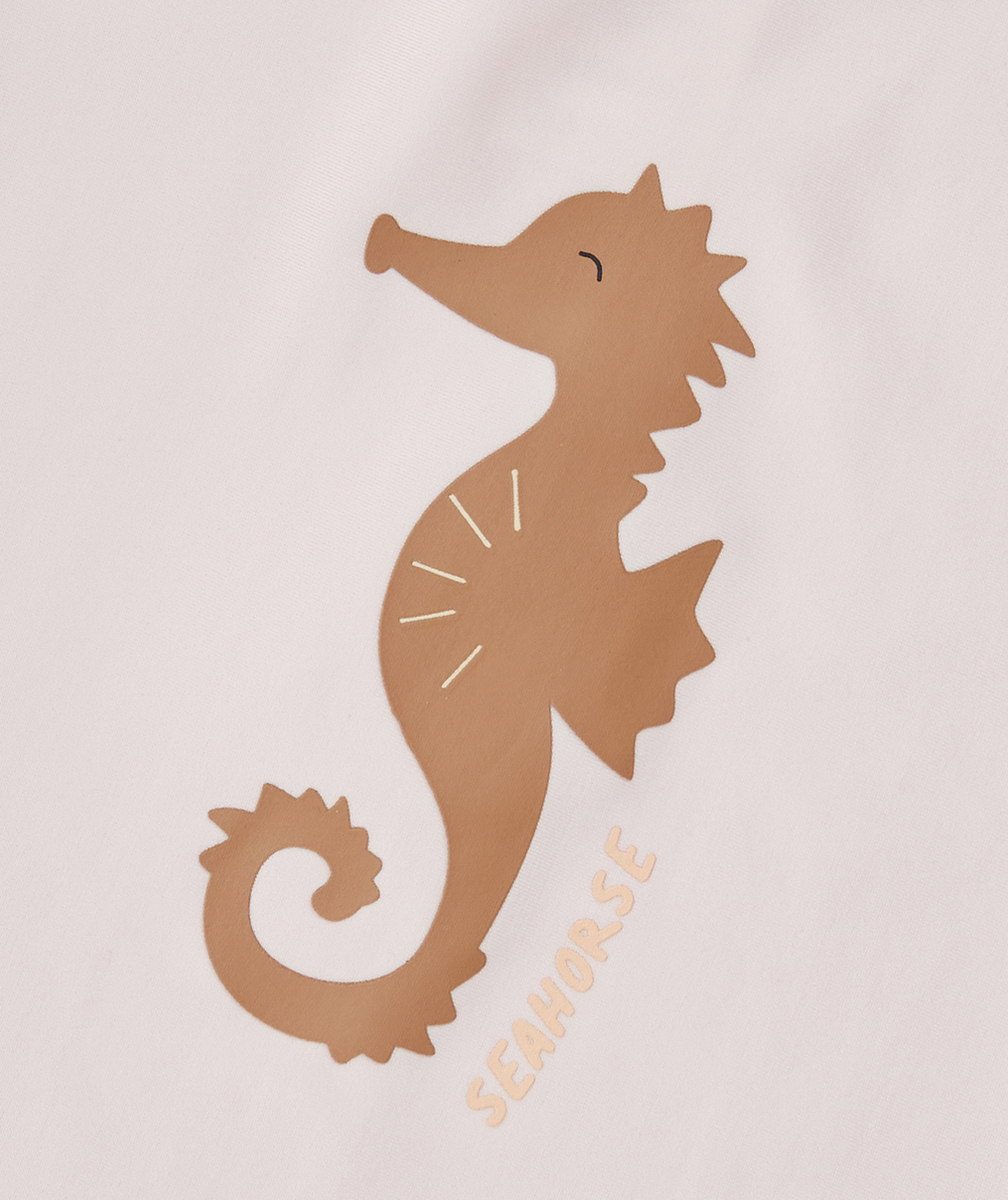 LASSIGT-SHIRT ANTI-UV BÉBÉ ROSE IMPRIMÉ HIPPOCAMPE