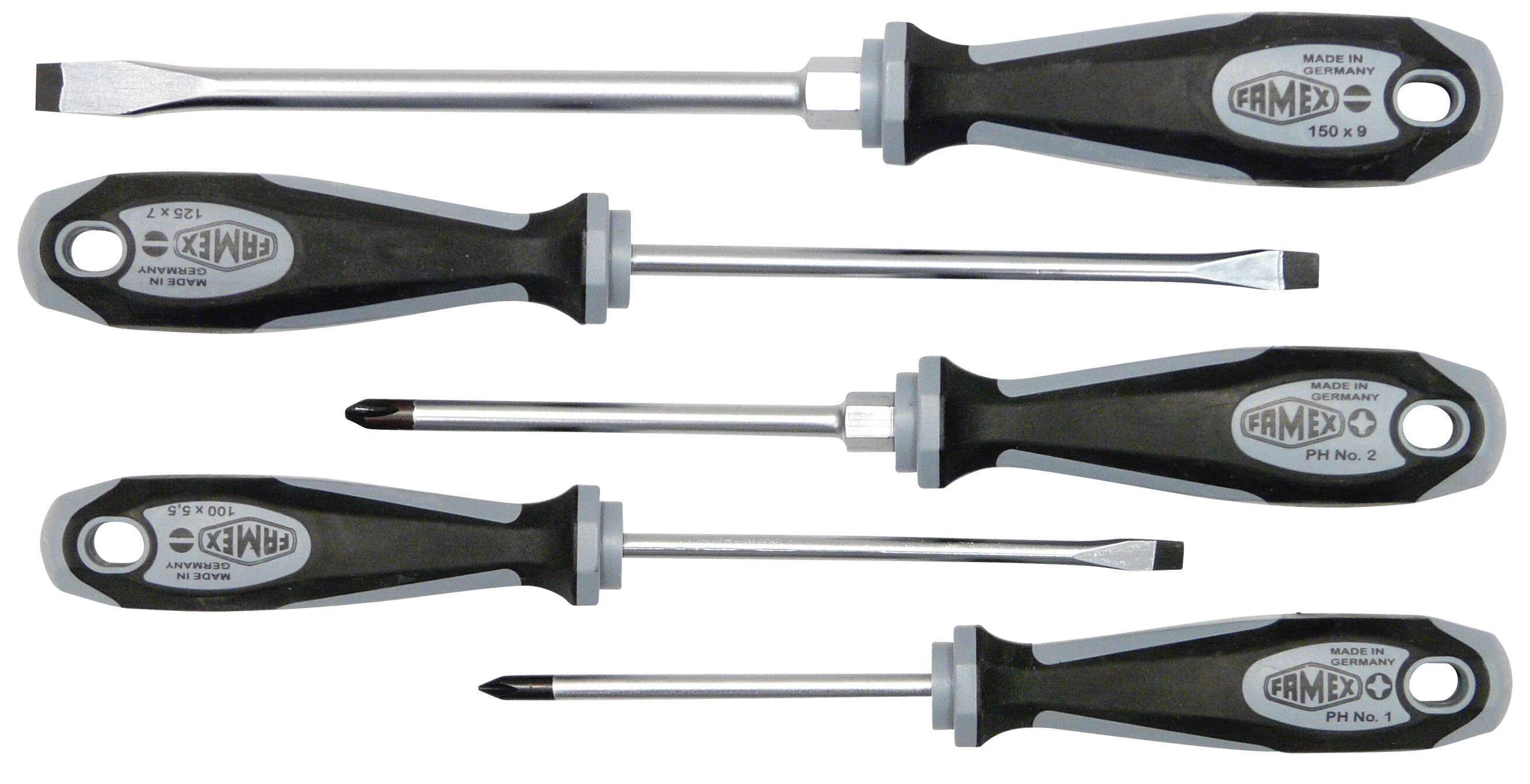 FAMEX 7705-5 Schraubendreher Satz aus deutscher Produktion - 5-tlg.