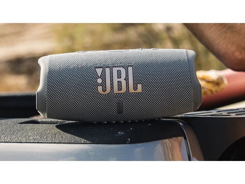 JBL Bluetooth Speaker Charge 5 Grau Tragbarer wasserdichter Lautsprecher mit Powerbank