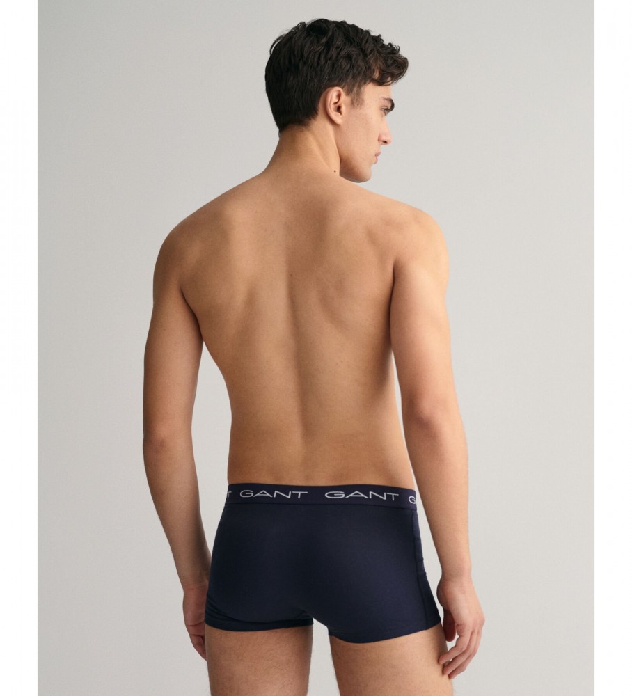 Pacote com 3 cuecas boxer azul-marinho da Gant
