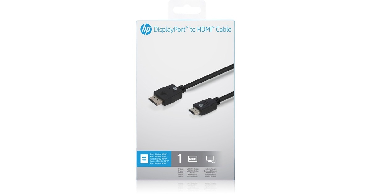 HPDisplayPort > HDMI adapter  (Zwart, 1 meter)