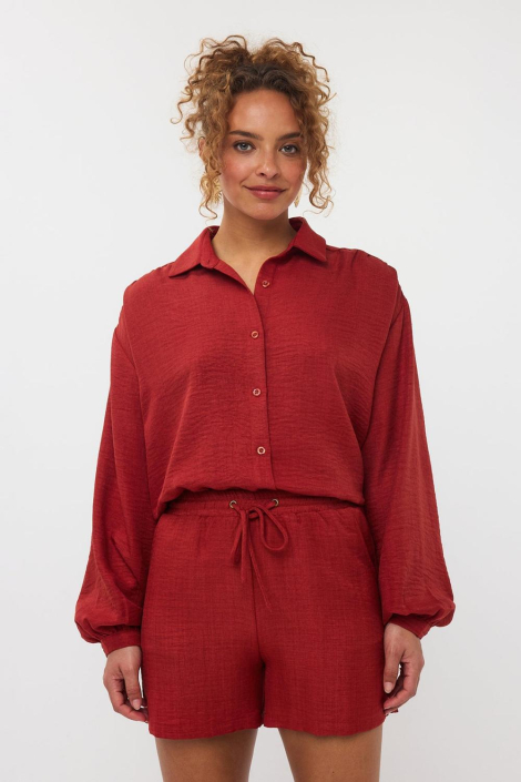 Ydence rode dames blouse